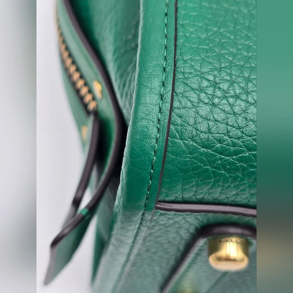 Coach Rogue Satchel 25 In Glovetanned Pebble Leather, Shamrock- Includes Charm - Picture 6 of 16